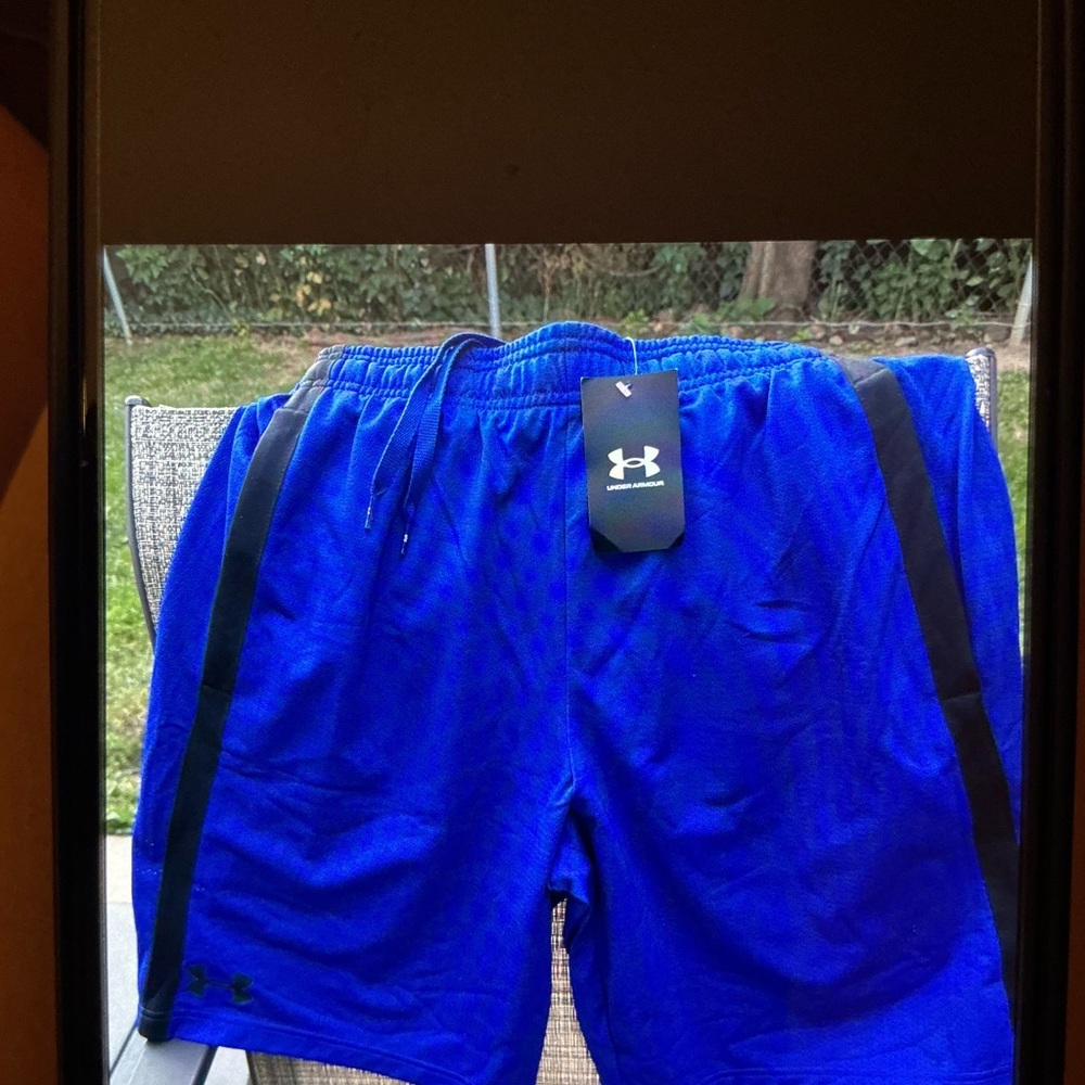 Under Armour Blue Athletic Shorts Lightweight Mesh